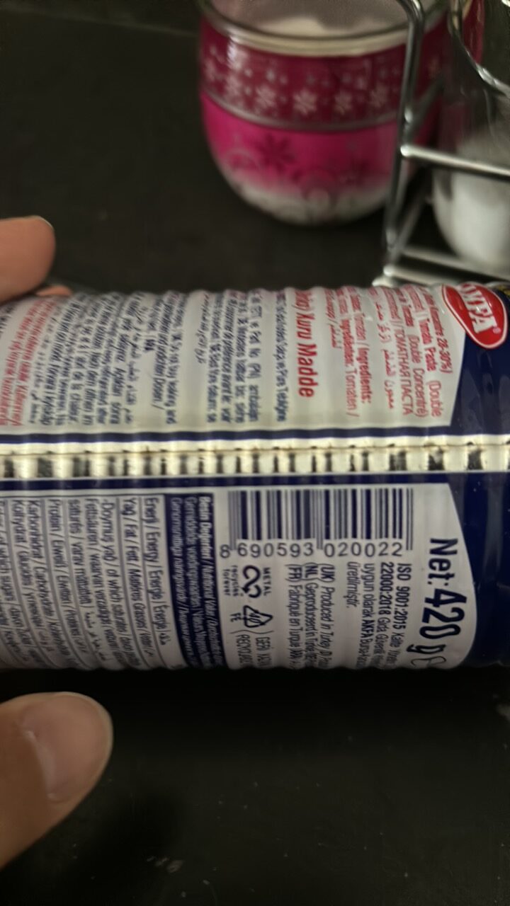 tomato paste (double concentrate)