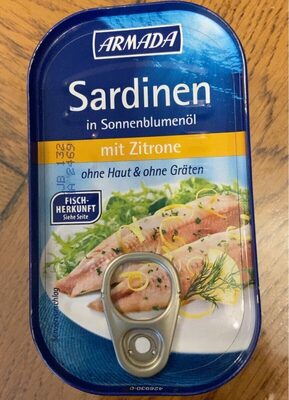 Sardinen in Sonnenblumenöl - Zitrone