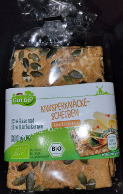 Bio-Knusperknäcke-Scheiben - Käse & Kürbiskern