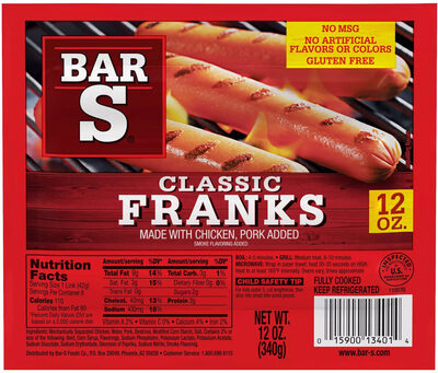 Franks made with chicken, pork added