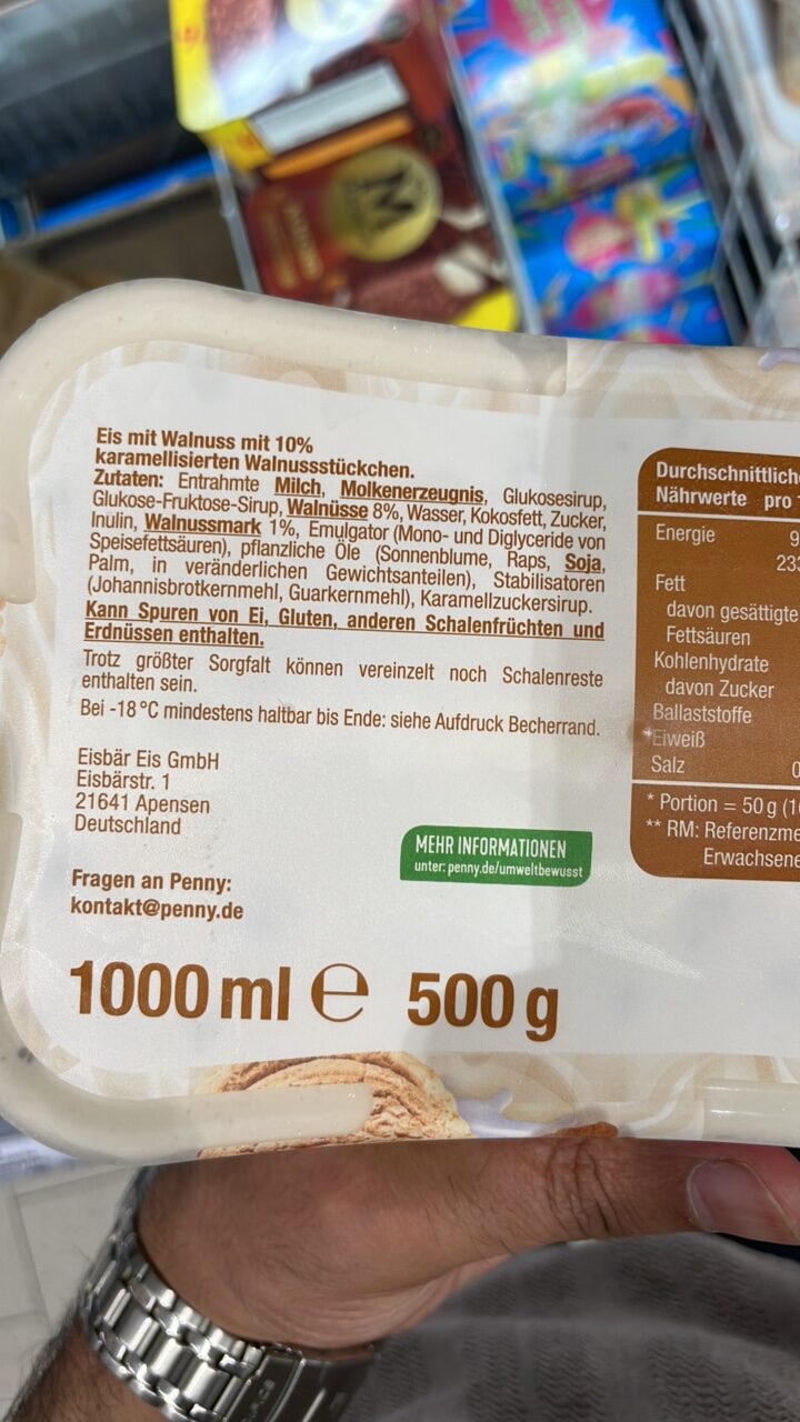 eis mit walnuss mit 10%