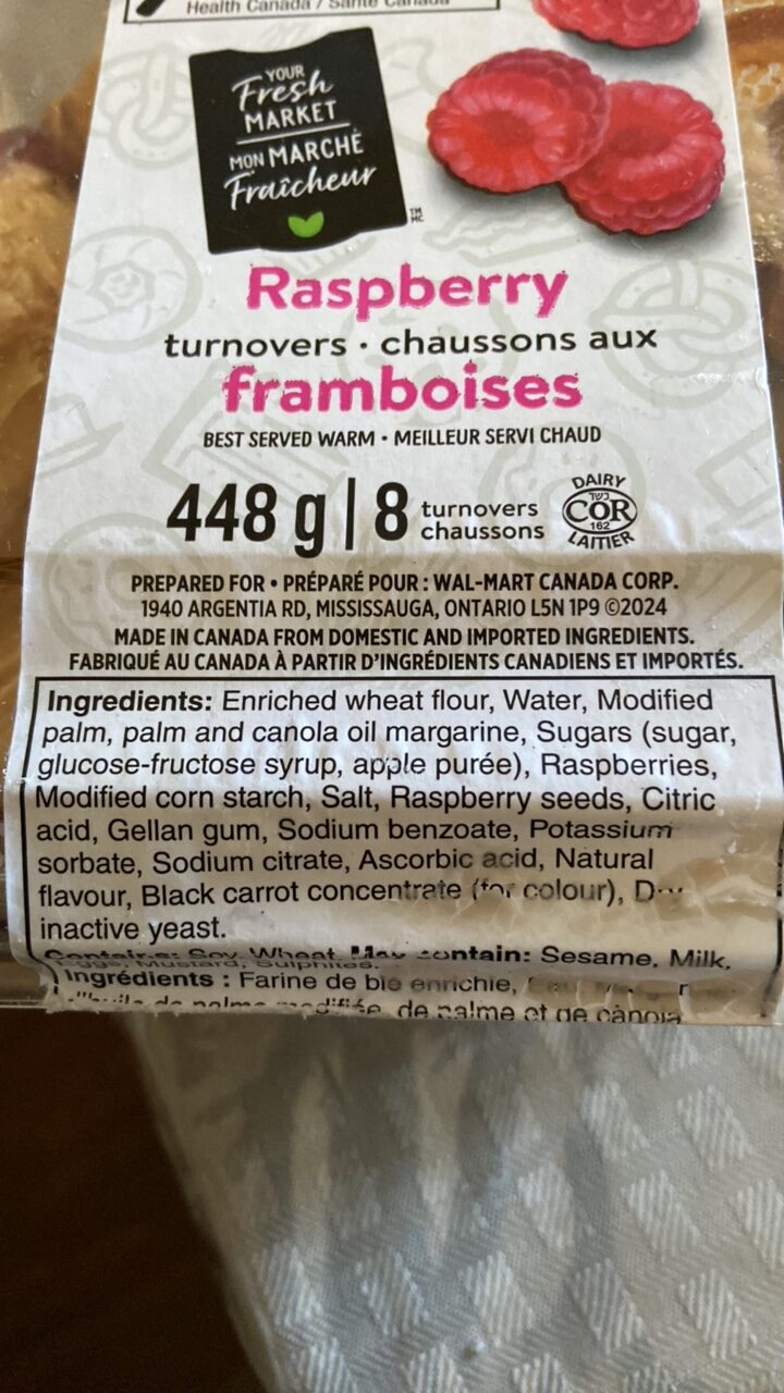 Raspberry turnovers