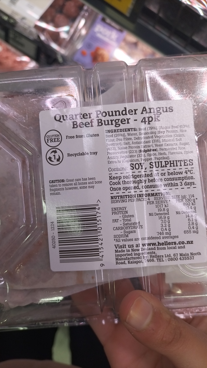 Quarter Pounder Angus Beef Burger - 4pk