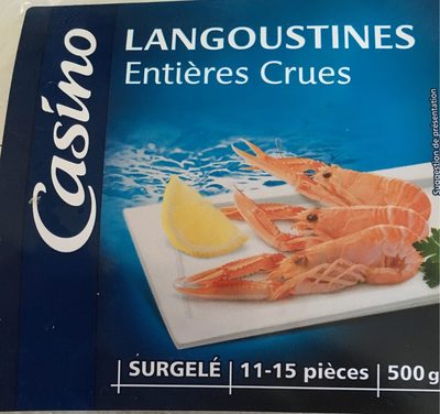 Langoustines entières crues surgelées